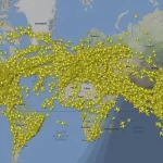موقع حركة الطائرات حول العالم خلال 24 ساعة