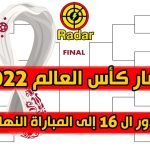 خريطة كاس العالم 2022 دور 16 في قطر