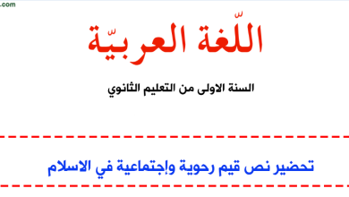 تلخيص نص ص 87 اللغة العربية للسنة الأولى ثانوي