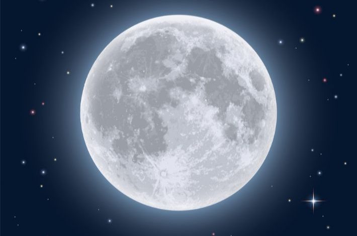 في الليل يضيء القمر. الفاعل في الجملة هو السماء يضيء القمر بيت العلم
