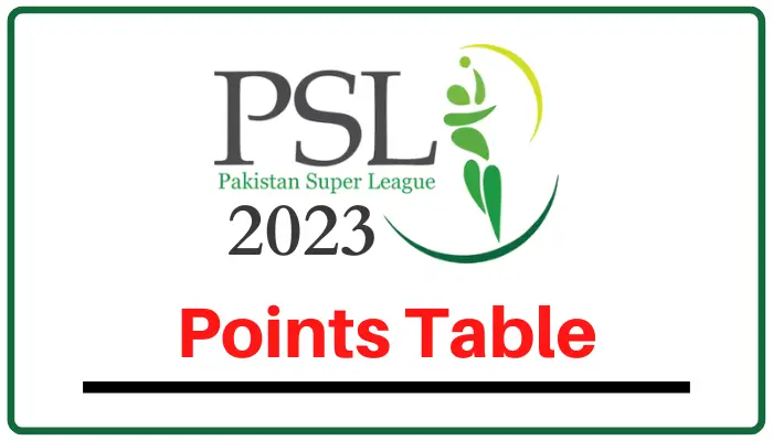 psl schedule 2023 points table