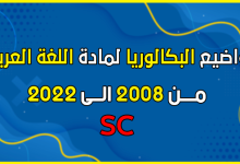 تحميل مواضيع بكالوريا لغة عربية من 2008 الى 2021 pdf في ملف واحد