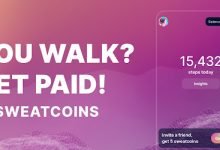 متعقب خطوات المشي من sweatcoin